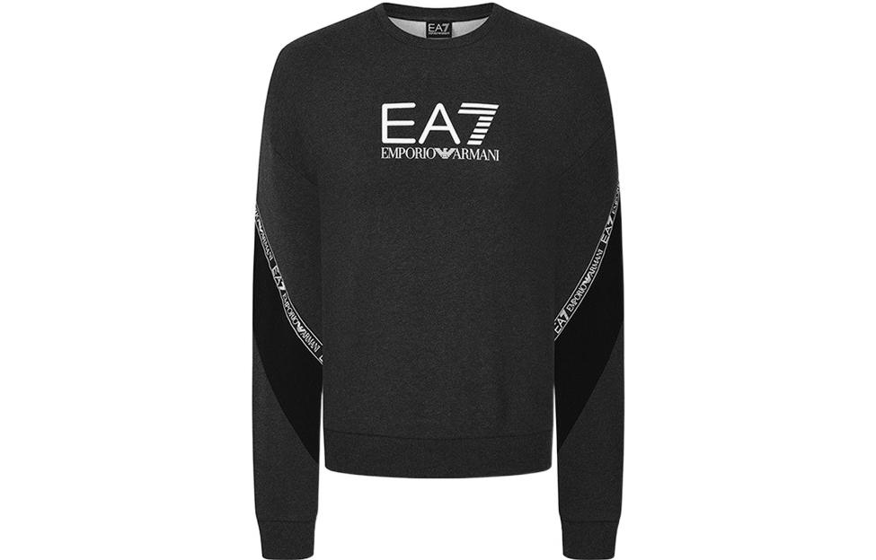 Emporio Armani Colorblock Logo Print Crewneck Sweatshirt Dark Grey 6KPM28-PJ07Z-3909