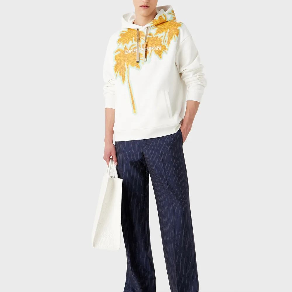 Emporio Armani Colorblock Logo Print Pullover Hoodie - Multicolor 3R1M6Z-1JT2Z1-01G2 圖 3