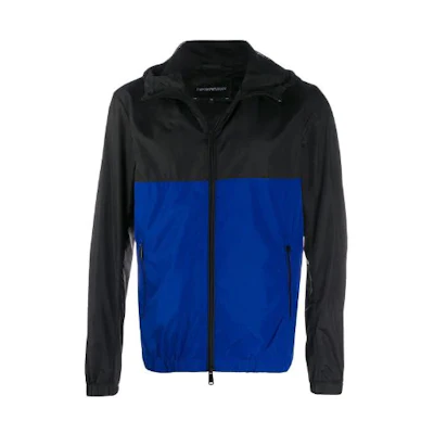 Emporio Armani Colorblock Zip Hoodie Jacket Blue/Black 3G1BA8-1NSFZ-F937