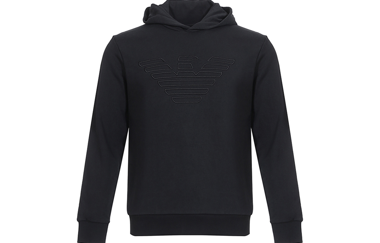 Emporio Armani Cotton Hoodie Black 6G1MB6-1J36Z-0999