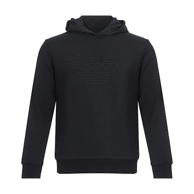 Emporio Armani Cotton Hoodie Black 6G1MB6-1J36Z-0999