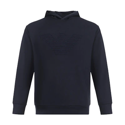 Emporio Armani Cotton Hoodie Sweatshirt - Navy Blue 6G1MB6-1J36Z-0922