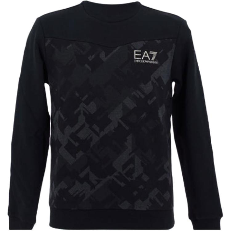 Emporio Armani Cotton Pullover Sweatshirt Black 6GPM65-PJ07Z-2216