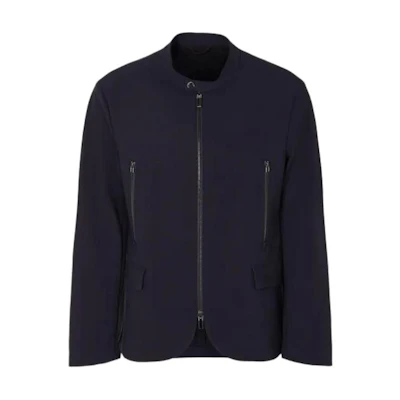 Emporio Armani Dark Blue Stand Collar Zipper Jacket 6R1G721-NGMZ1-0920