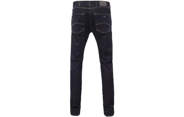 Order Emporio Armani Seluar Jeans Butang Potongan Lurus Warna Biru Gelap 8N1J45-1D19Z-0941