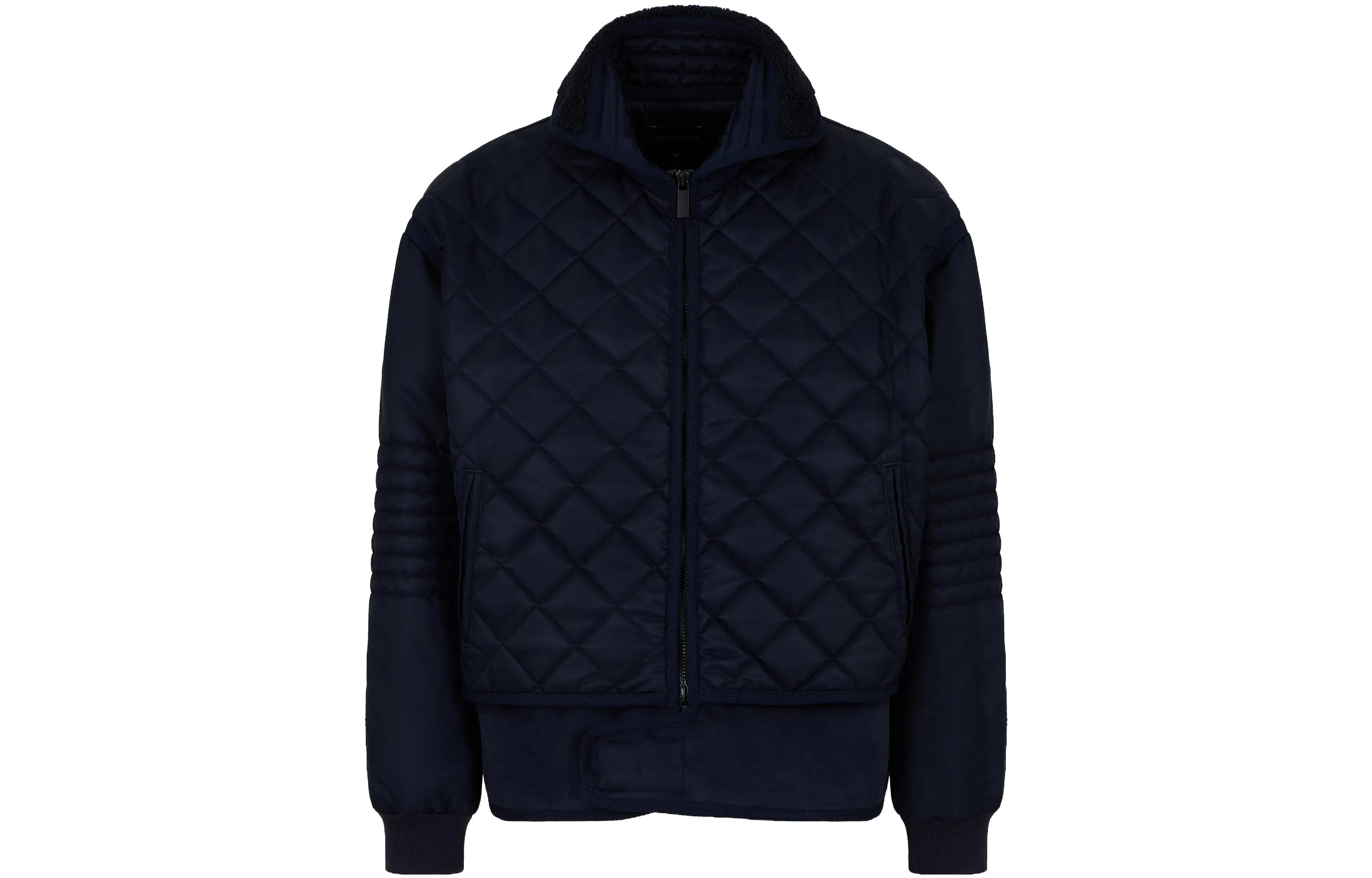 Emporio Armani Diamond Quilted Zip Jacket Navy Blue 6R1B6S-1K25Z-10922