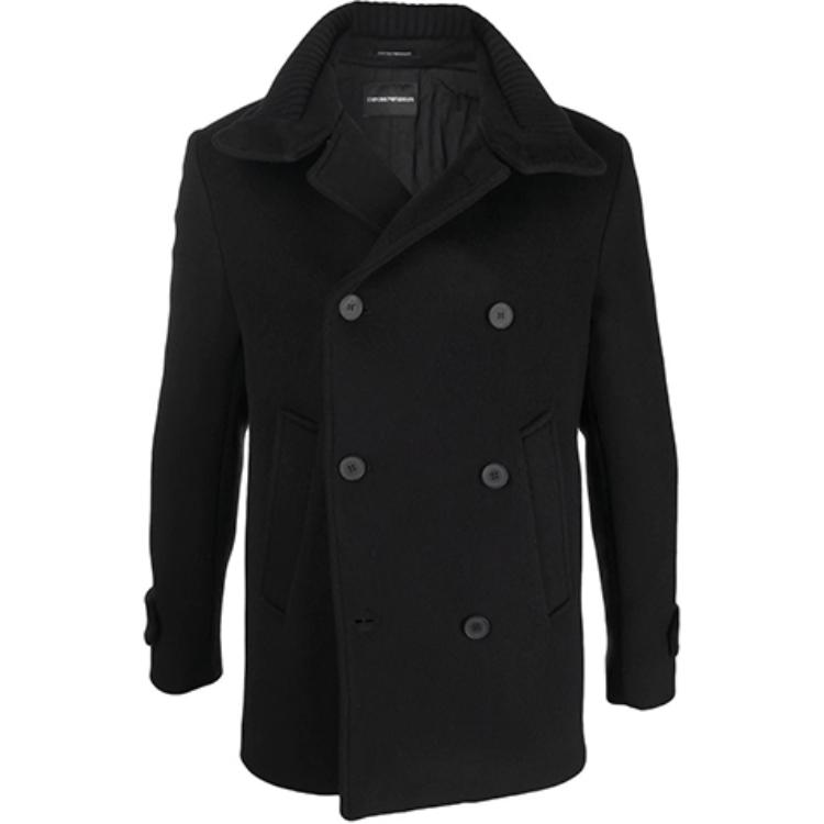 Emporio Armani Double-Breasted Jacket Black B1B44-0B194-2999