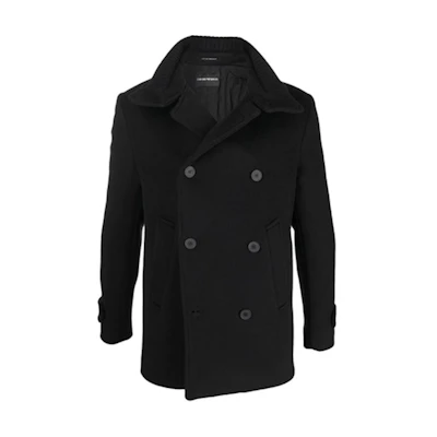Emporio Armani Double-Breasted Jacket Black B1B44-0B194-2999