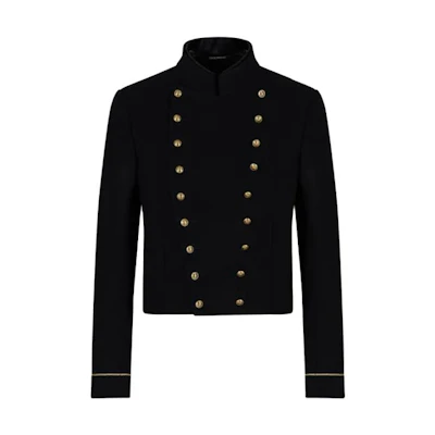 Emporio Armani Double-Breasted Slim Fit Jacket for Men in Black H41G02-E1180-1999