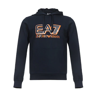 Emporio Armani EA77 Letter Print Hoodie Night Blue 6HPM36-PJ05Z-1578