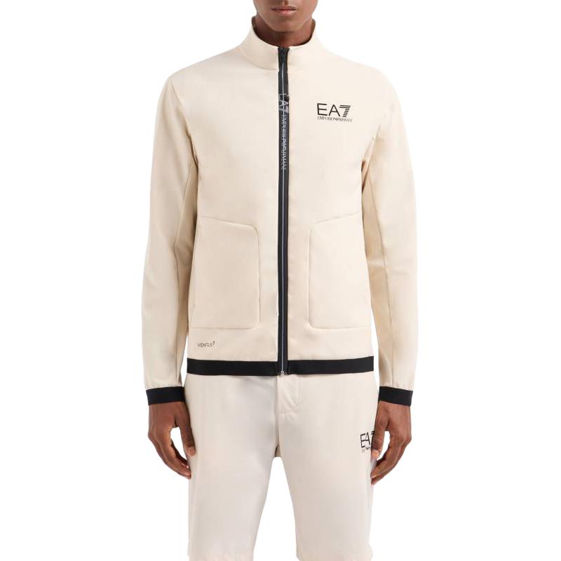 Emporio Armani EA7  Beige Logo Print Zip Jacket with Stand Collar. 3DPB22-PNFRZ-1946 圖 2