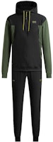 EMPORIO ARMANI EA7 Black Green Colorblock Logo Print Hoodie Jacket. 6RPV72-PNBXZ-28BQ EMPORIO ARMANI EA7 Black Green Colorblock Logo Print Hoodie Jacket. 6RPV72-PNBXZ-28BQ