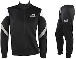 Emporio Armani EA7 Black Letter Print Tracksuit SS22 Casual Sportswear. 6LPV59-PJ08Z-1200 Emporio Armani EA7 Black Letter Print Tracksuit SS22 Casual Sportswear. 6LPV59-PJ08Z-1200