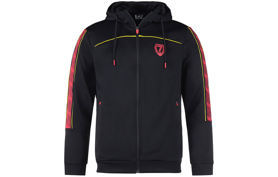 Emporio Armani EA7  Black Letter Print Zip-Up Hoodie 6LPM86-PJJUZ-1200 圖 2