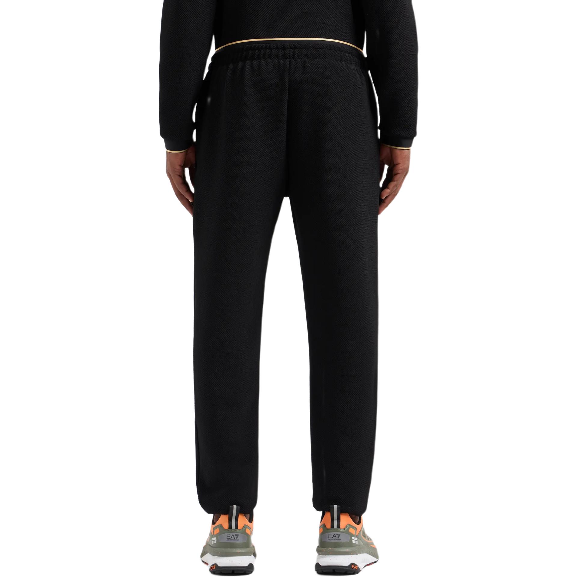 Lookbook Emporio Armani EA7  Black Logo Jogger Pants with Drawstring - SS24 Collection 7M000030-AF10344-UC001