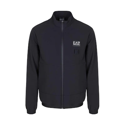 EMPORIO ARMANI EA7 Black Logo Long Sleeve Zip Jacket 6RPB39-PNBWZ-1200