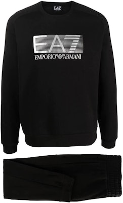Emporio Armani EA7 Black Logo Print Crewneck Sweatshirt Set 6LPV64-PJ07Z-0200 Buy Emporio Armani EA7 Black Logo Print Crewneck Sweatshirt Set 6LPV64-PJ07Z-0200