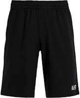 EMPORIO ARMANI EA7 Black Logo Print Elastic Waist Casual Shorts. 8NPS02-J05Z-1200 EMPORIO ARMANI EA7 Black Logo Print Elastic Waist Casual Shorts. 8NPS02-J05Z-1200