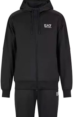 エンポリオ アルマーニ EA7 ブラック ロゴプリント フーディー ジップ トラックスーツセット 6DPV70-PJHCZ-1200 Lookbook エンポリオ アルマーニ EA7 ブラック ロゴプリント フーディー ジップ トラックスーツセット 6DPV70-PJHCZ-1200