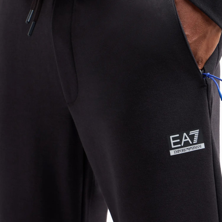 Sizing エンポリオアルマーニ EA7 ブラック ロゴプリント フーディー ジップ トラックスーツセット 6DPV52-PJUWZ-1771