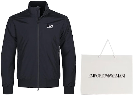 安普里奥·阿玛尼EA7黑色标志印花拉链夹克 FW24 8NPB20-PNFZZ-1200 1