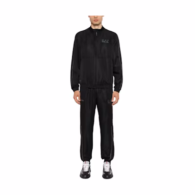 EMPORIO ARMANI EA7 Black Logo Print Zip Track Suit 3DPV01-PNP5Z