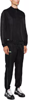 Shop EMPORIO ARMANI EA7 黑色Logo印花拉鍊運動套裝 3DPV01-PNP5Z