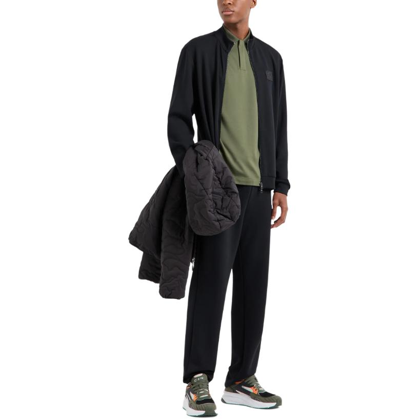 Emporio Armani EA7  Black Logo Stand Collar Zip-Up Sweatshirt FW24. 6DPM83-PJZKZ-1200 圖 5