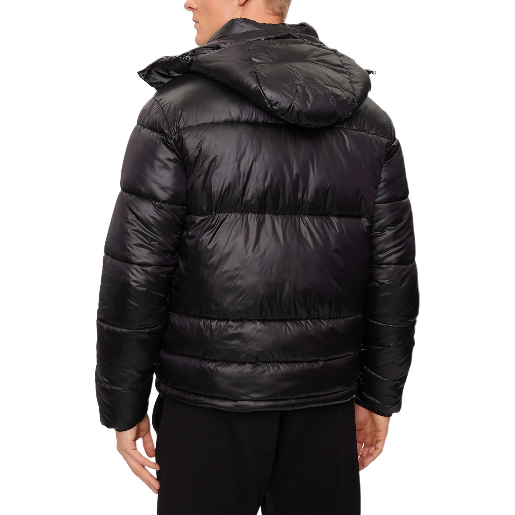 Lookbook EMPORIO ARMANI EA7 黑色徽标长袖连帽拉链外套夹克. 6DPB71-PN2MZ-1200