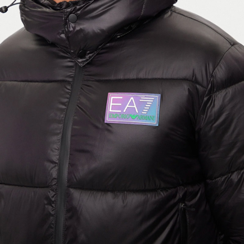 Purchase EMPORIO ARMANI EA7 黑色徽标长袖连帽拉链外套夹克. 6DPB71-PN2MZ-1200