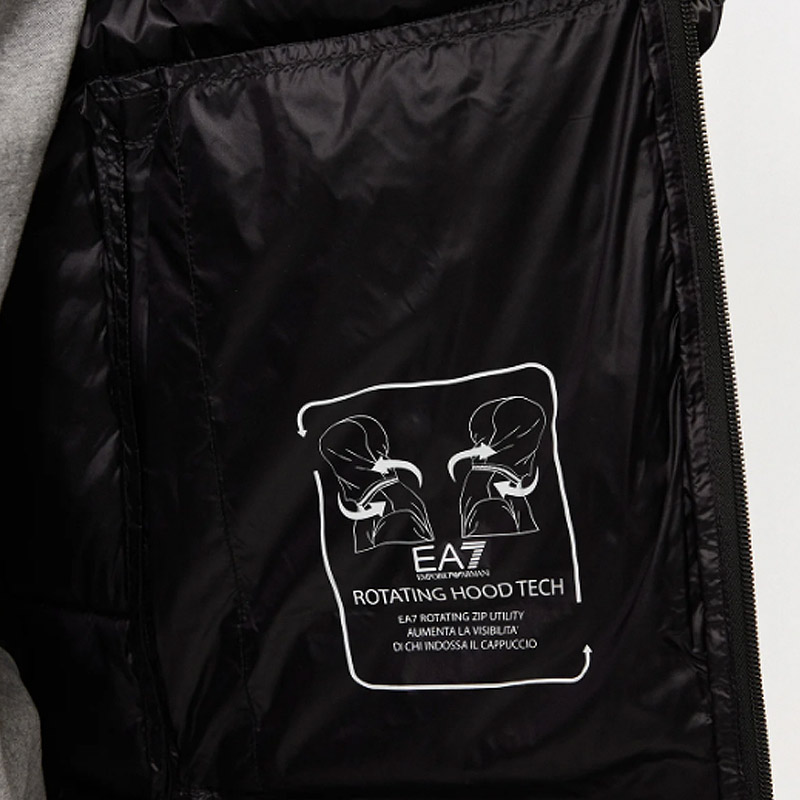Details for EMPORIO ARMANI EA7 黑色徽标长袖连帽拉链外套夹克. 6DPB71-PN2MZ-1200
