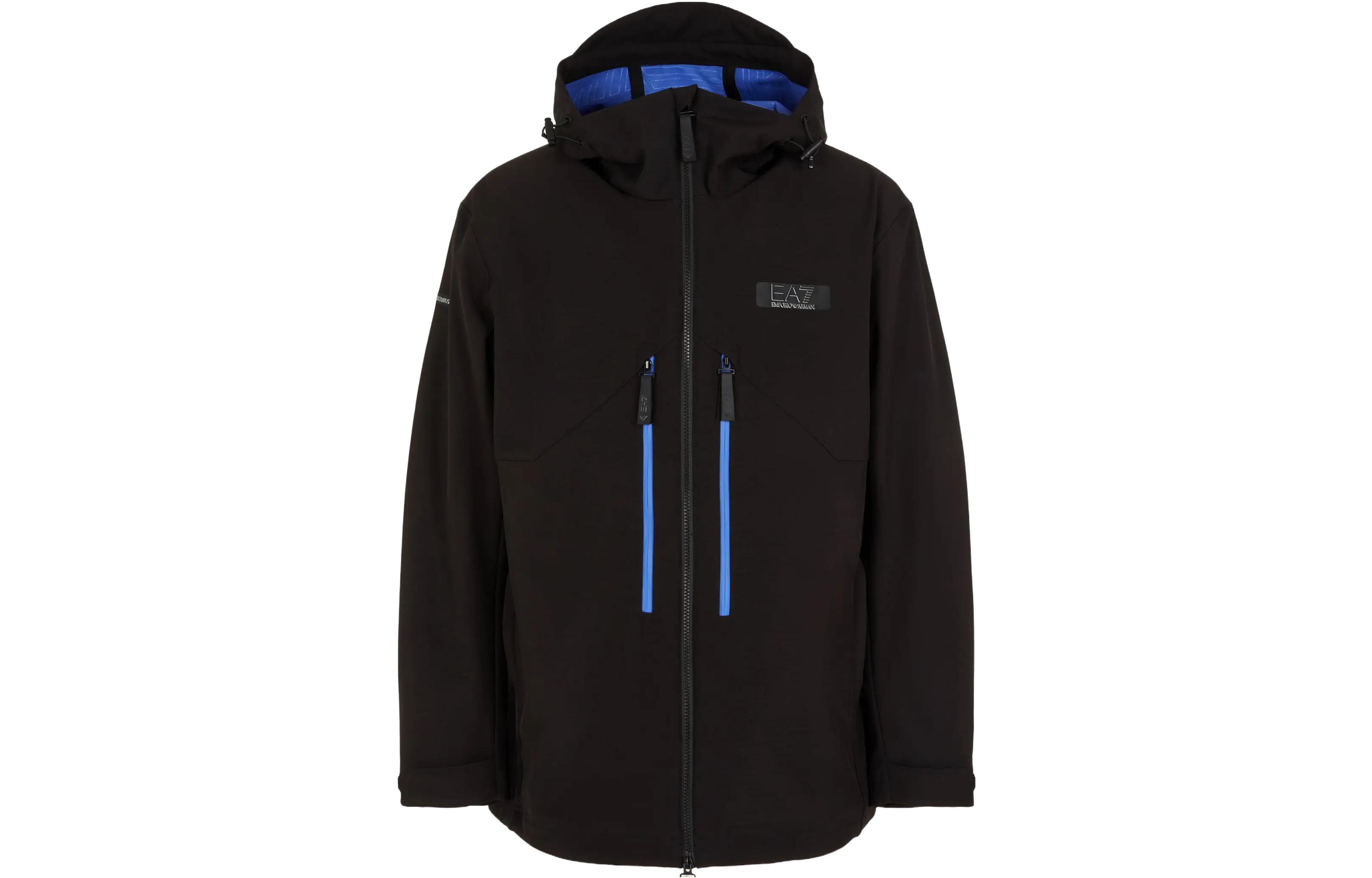 EMPORIO ARMANI EA7  Black Logo Zip Colorblock Hoodie Jacket 6RPB18-PNDQZ-1200 圖 2