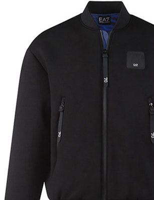 EMPORIO ARMANI EA7 黑色寬鬆版棒球領棉質外套附標誌 6LPB33-PJGRZ-1200 Purchase EMPORIO ARMANI EA7 黑色寬鬆版棒球領棉質外套附標誌 6LPB33-PJGRZ-1200