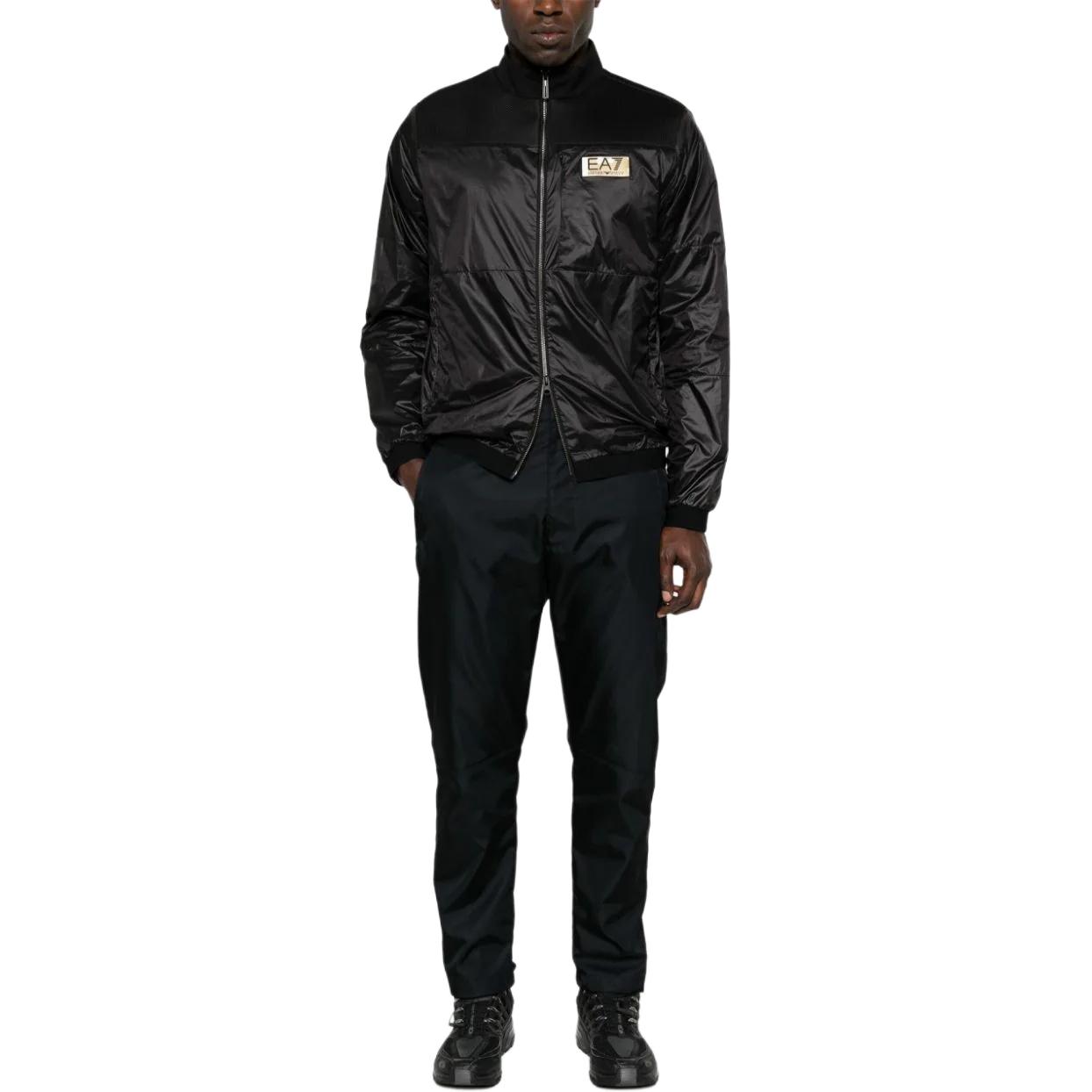 EMPORIO ARMANI EA7  Black Loose-Fit Logo Zip-Up Jacket SS24 3DPB05-PN2MZ-1200 圖 3