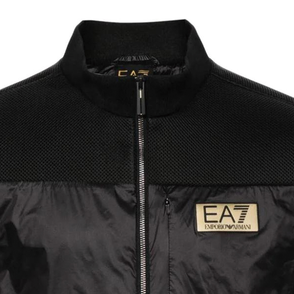 EMPORIO ARMANI EA7  Black Loose-Fit Logo Zip-Up Jacket SS24 3DPB05-PN2MZ-1200 圖 6