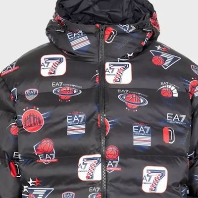 EMPORIO ARMANI EA7 Jaket Puffer Hitam Bercetak Berhud dengan Tali Serut. 6RPB37-PN9FZ-2200 Details for EMPORIO ARMANI EA7 Jaket Puffer Hitam Bercetak Berhud dengan Tali Serut. 6RPB37-PN9FZ-2200