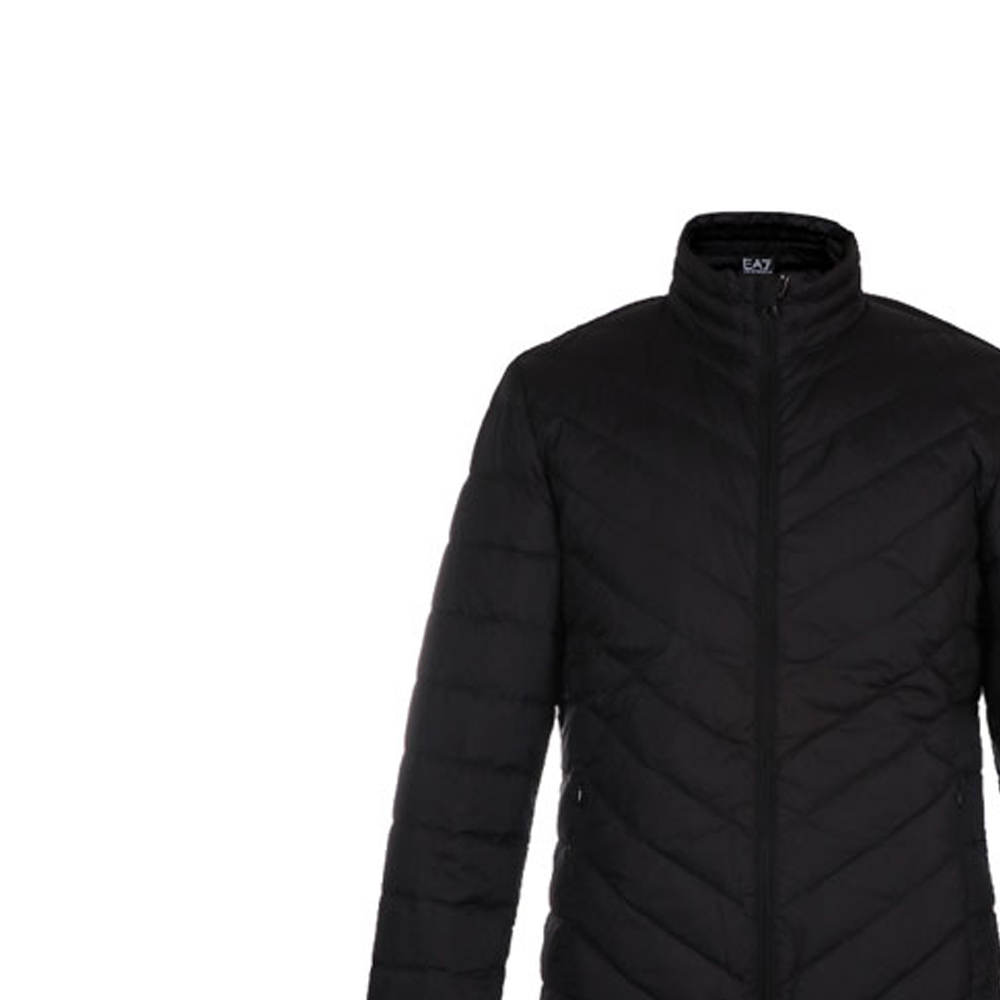 Purchase エンポリオ アルマーニ EA7 ブラック パファージャケット スタンドカラー ジッパー付き 8NPB08-PNE1Z-1200