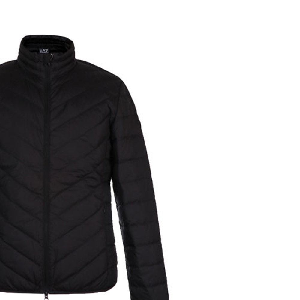Sizing エンポリオ アルマーニ EA7 ブラック パファージャケット スタンドカラー ジッパー付き 8NPB08-PNE1Z-1200