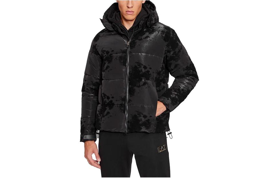 Order EMPORIO ARMANI EA7 黑色修身連帽拉鏈外套 6RPB26-PNEPZ-1200