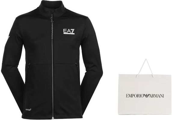 安普里奥·阿玛尼EA7黑色修身拉链夹克带徽标设计 3DPM89-PJUFZ-1200 Shop 安普里奥·阿玛尼EA7黑色修身拉链夹克带徽标设计 3DPM89-PJUFZ-1200
