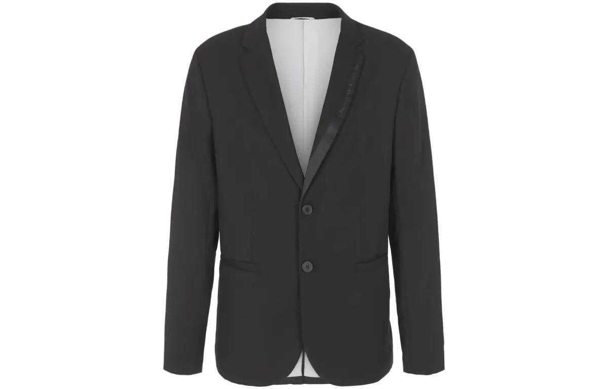 EMPORIO ARMANI EA7  Black Solid Casual Blazer. 6RZG44-ZNXZZ-1200