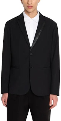 EMPORIO ARMANI EA7 黑色簡約休閒西裝外套 6RZG44-ZNXZZ-1200 Shop EMPORIO ARMANI EA7 黑色簡約休閒西裝外套 6RZG44-ZNXZZ-1200