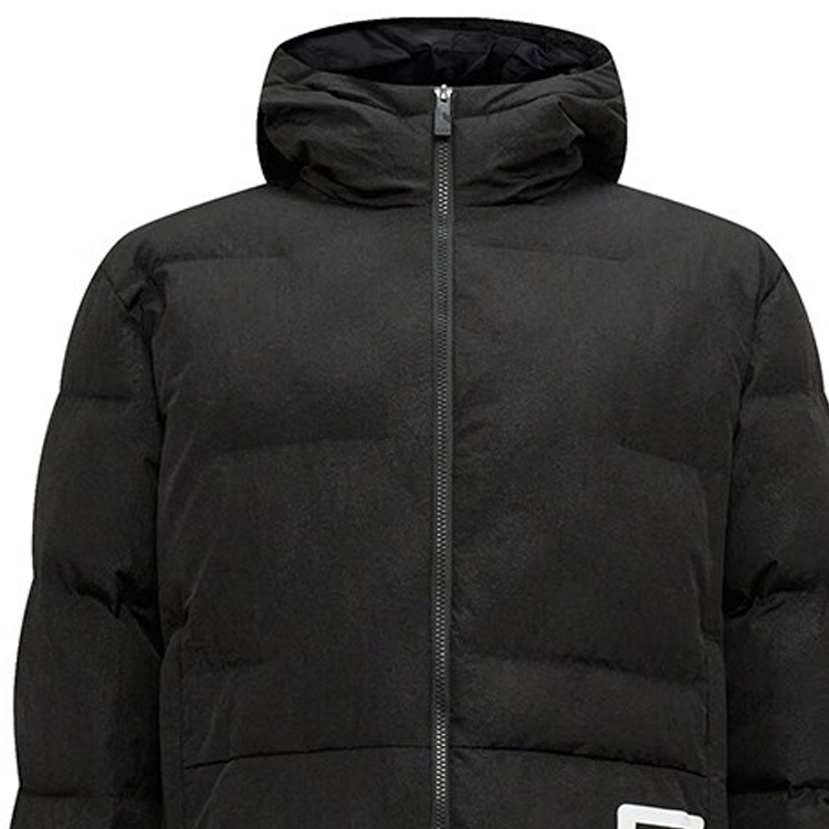 Details for EMPORIO ARMANI EA7 Jaket Tebal Hitam Bertudung dengan Cetakan Huruf. 6RPB32-PNEFZ-1200