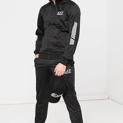 エンポリオアルマーニ EA7 ブラック トラックスーツ - ジッパージャケット&ドローストリングパンツ 3RPV53-PJ08Z-1200 Details for エンポリオアルマーニ EA7 ブラック トラックスーツ - ジッパージャケット&ドローストリングパンツ 3RPV53-PJ08Z-1200
