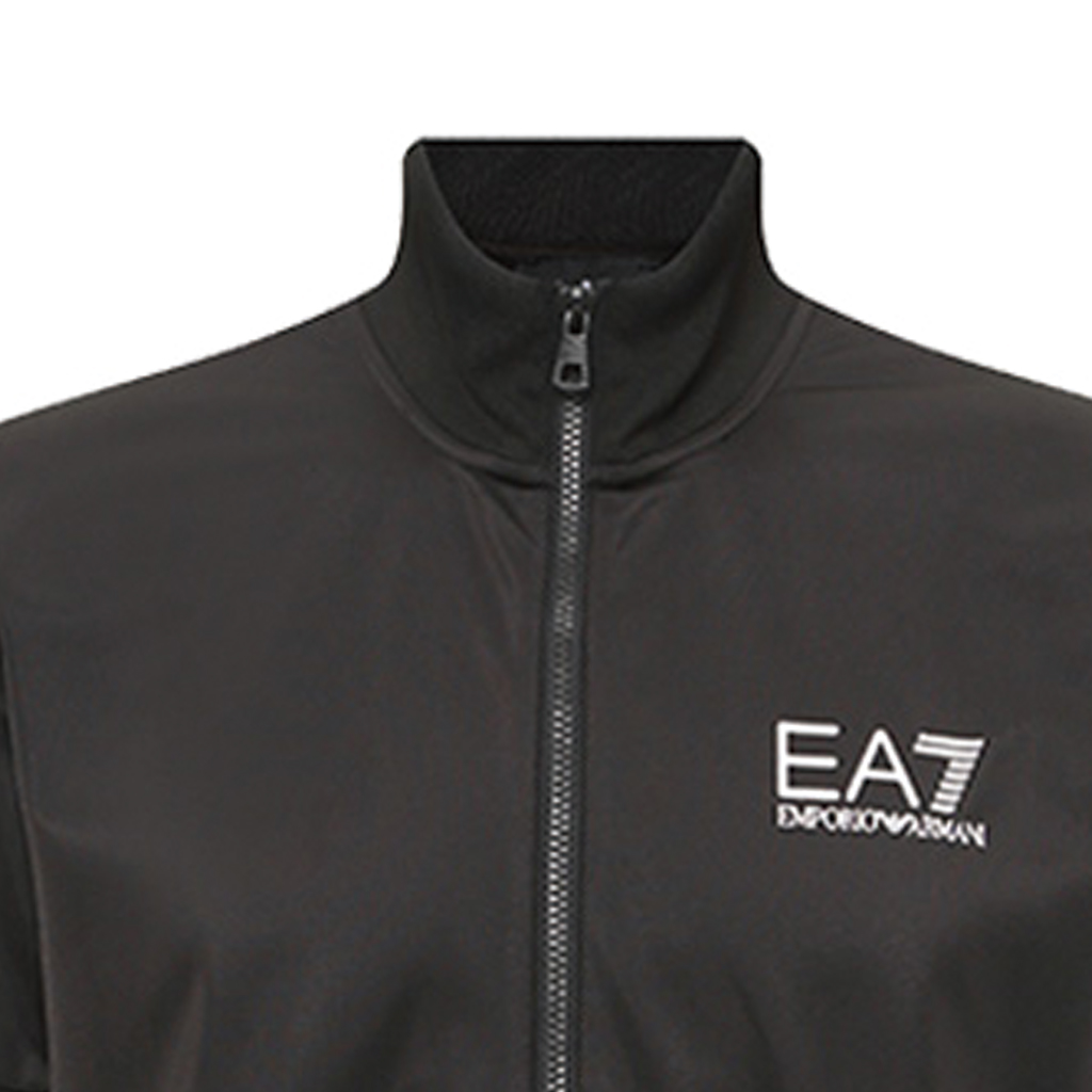 Sizing エンポリオアルマーニ EA7 ブラック トラックスーツ - ジッパージャケット＆ドローストリングパンツ 3RPV53-PJ08Z-1200