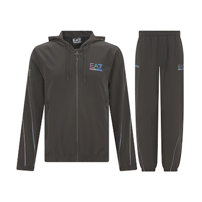 EMPORIO ARMANI EA7 Black Tracksuit Sportswear Set. 6LPV01-PN6TZ-1200