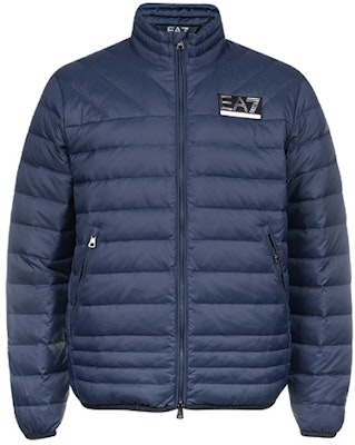 Emporio Armani EA7 Blue Down Jacket with Logo Print and Solid Design. 6KPB14-PNR4Z-1554 Order Emporio Armani EA7 Blue Down Jacket with Logo Print and Solid Design. 6KPB14-PNR4Z-1554