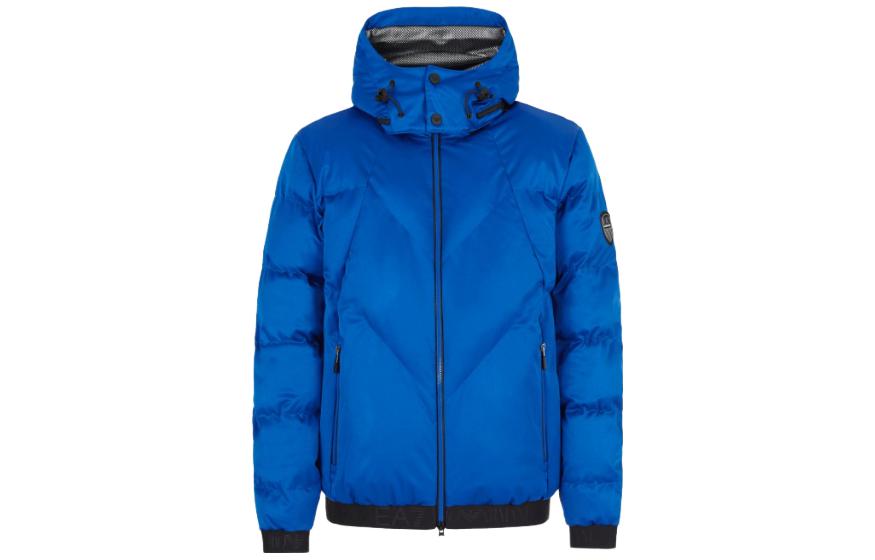 Emporio Armani EA7  Blue Logo Hoodie Jacket. 6KPB34-PN4BZ-0586