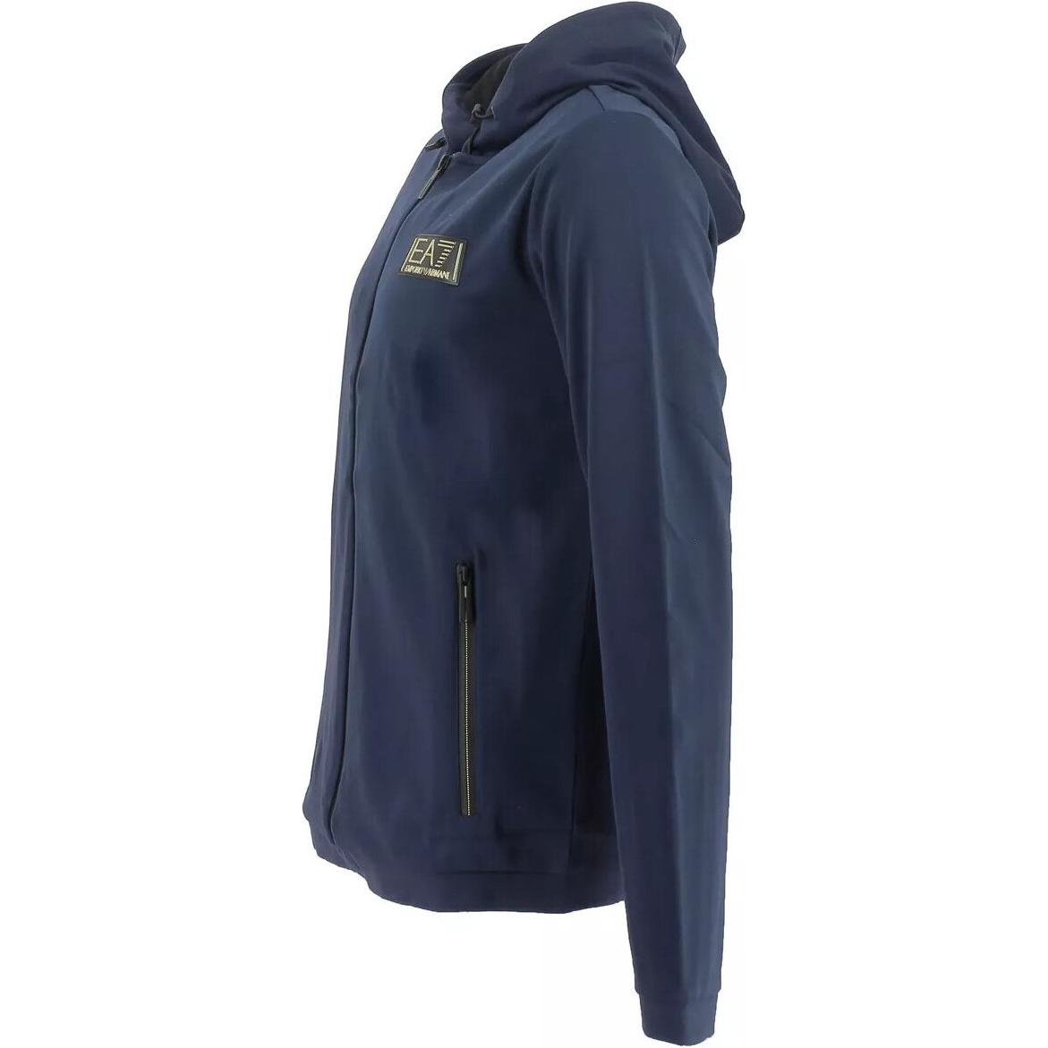 Emporio Armani EA7  Blue Solid Hooded Zip-Up Jacket SS24. 6RPM39-PJMCZ-1554 圖 4