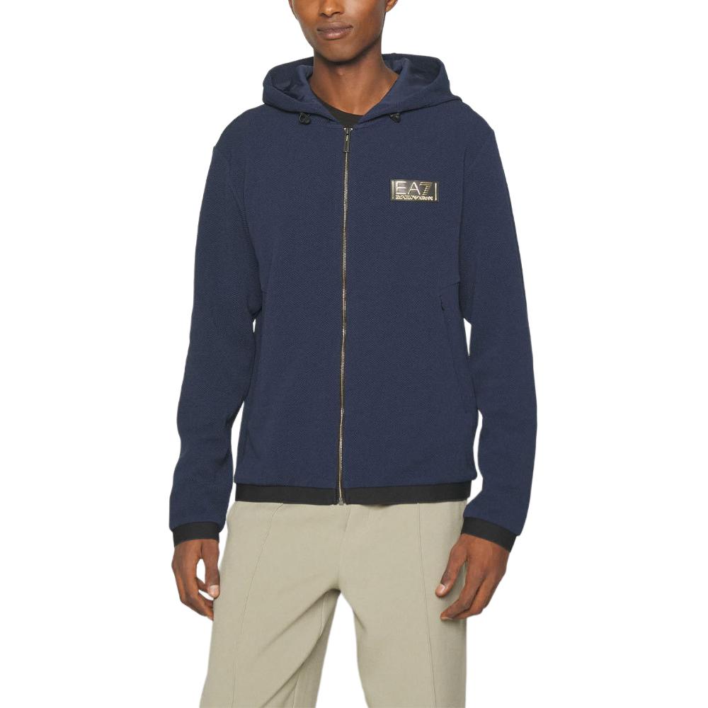 Emporio Armani EA7  Blue Solid Hooded Zip-Up Jacket SS24. 6RPM39-PJMCZ-1554 圖 5
